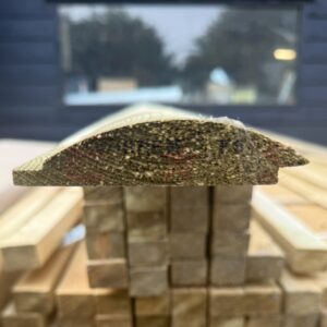 Pressure Treated Redwood Softwood Loglap 25mm x 100mm x 3900mm - Rebated