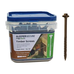 Brown Sleeper Screws 63mm - Hex Head - Tub (150)